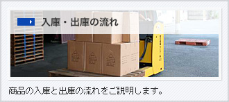 入庫・出庫の流れ|商品の入庫と出庫の流れをご説明します。